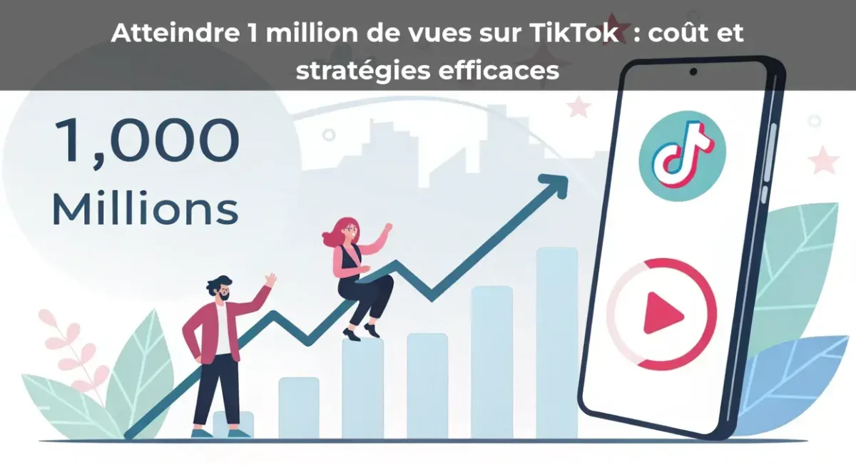 Atteindre 1 million de vues sur TikTok : coût et stratégies efficaces